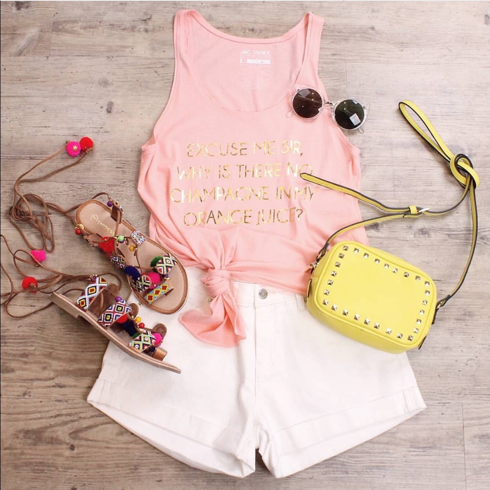 JAC VANEK | Champagne Asymmetrical Tank